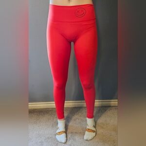 Vibrant Red Salty Savage High-Waisted Leggings